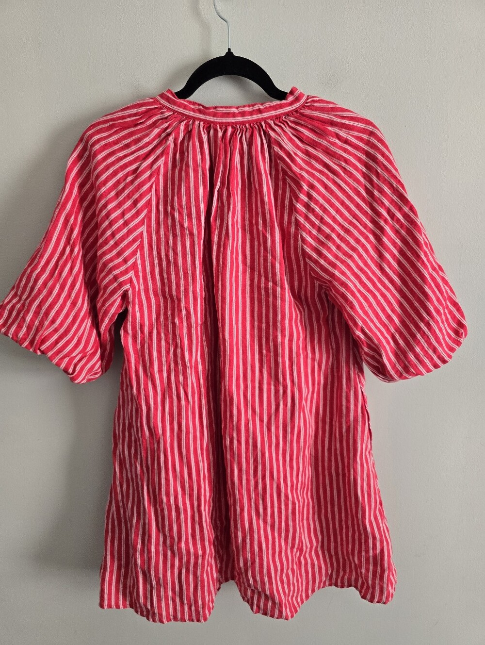 Magaschoni Red and White Striped Dress, linen, XS - Picture 4 of 9